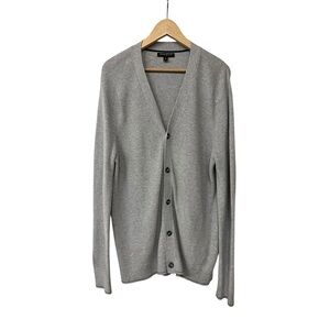 Banana Republic Cotton Grey Ribbed Cardigan Sweater XL